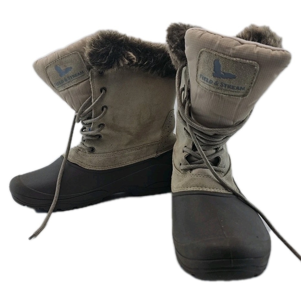 Field And Stream Insulated PAC Boots Women's Size 10 Leather Upper
